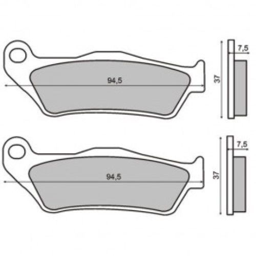 Paire plaquettes frein - de,