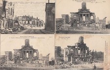 Lot of 4 old postcards WAR
