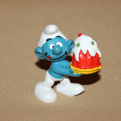 Figurine schtroumpf gourmand - figurine,
