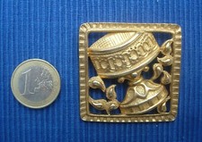 B26Y Broche Guy Laroche Métal Doré Bijou Créateur Couture Vintage 