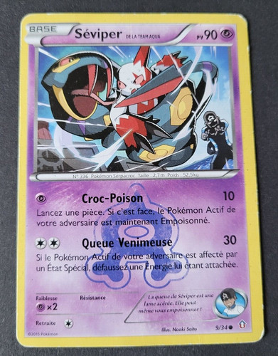 Carte pokémon 34 - pokémon, n°9/34