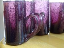6 ANCIENS VERRES A SHOT VERRERIE BULLER STYLE BIOT OU SCHNEIDER couleur violet