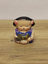joli petite sculpture art chinois femme en kimono déco figurine asiatique