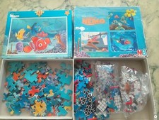 LOT DE 4 PUZZLES ENFANT 5 ans NEMO DISNEY/PIXAR MB 50/63 pièces