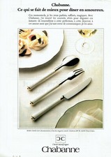  Publicité Advertising 0322 1984   Chabanne art de la table  couverts diner amou