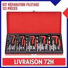 Kit Réparation Filetage 131 Pièces Taraud Foret Hélicoïdale M5, M6, M8, M10, M12