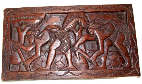 Ancien panneau relief art - panneau,