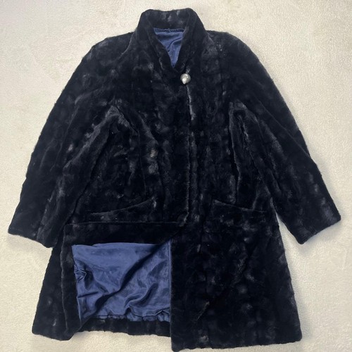 Manteau long fourrure - manteau, en
