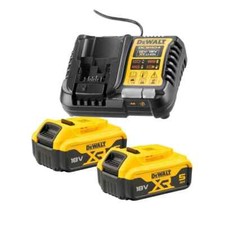 Dewalt DCB1104P2-QW Pack 2 X 5.0Ah Batteries – XR – 18V – Li-Ion + Chargeur
