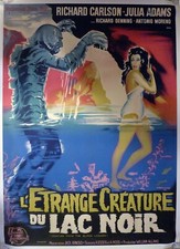 CREATURE FROM THE BLACK LAGOON - ADAMS - ORIGINAL LARGE FRENCH MOVIE POSTER
