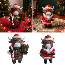 Figurine de vache mignonne, décoration de bureau pour jardin d'intérieur