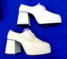 CHAUSSURES SPECTACLE HOMMES  , DRAG QUEEN marque BOLAND UK , BLANCHES Taille 41