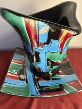Vase Et Plateau Longwy
