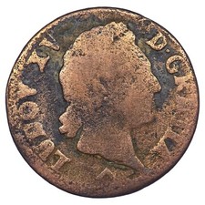 France Louis XV 1/2 sol à la vieille tête 1771 W Lille - Cuivre Monnaie