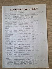 calendrier B.R.M 1990