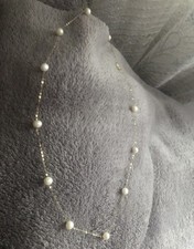 Ensemble En Or Jaune Massif 750 18 Carats Et Perles De Culture Naturelle Blanche