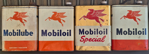 Ancien bidon huile mobiloil - bidon,