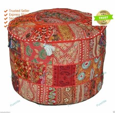 Boho Pouf Fleuri Ottomane
