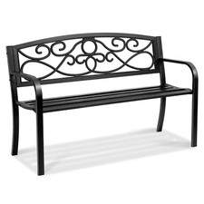VEVOR Banc d'extérieur banquette de jardin en métal 127 cm capacité de 250 kg