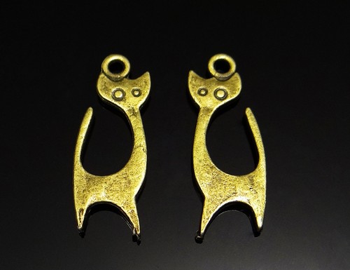 Pendentif chat 24x8 pcs - pendentif, 5