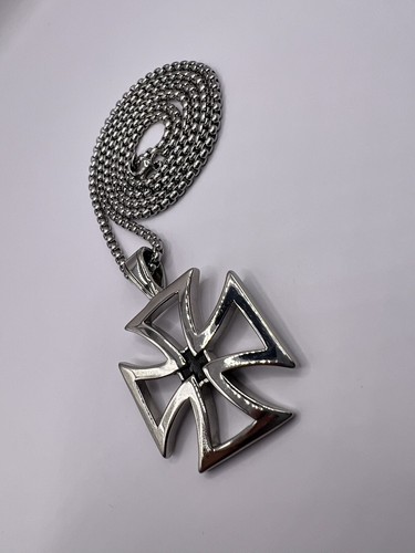 Croix fer argent pendentif - argent,