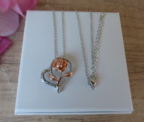 Collier pendentif amour fleur - collier,