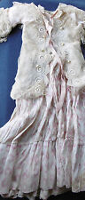 BEL ENSEMBLE CORSAGE ET JUPE DE GRANDE POUPÉE ANCIENNE OU BÉBÉ - CIRCA 1900