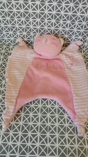 Doudou plat chat rose rayé mon doudou Tout Compte Fait 