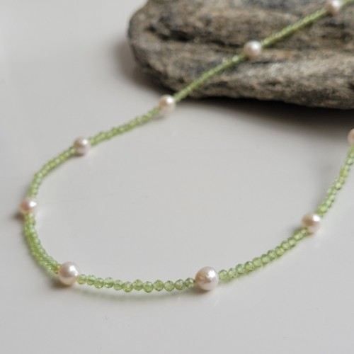 Collier argent pierre - collier,