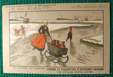 CPA - ILLUSTRATEUR - LA LAITIERE HOLLANDAISE - POUDRE ET CIGARETTES D'ABYSSINIE