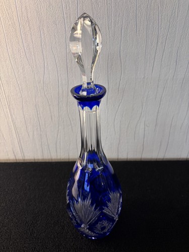 Carafe overlay bleu cristal - overlay,