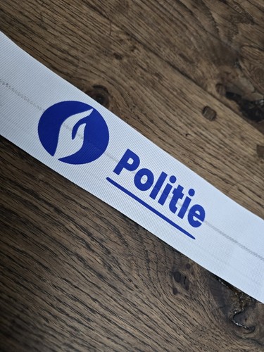 Brassard tissu blanc politie - brassard,
