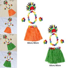 Jupe d'herbe luau dance coiffure indienne pour la performance de la scène de