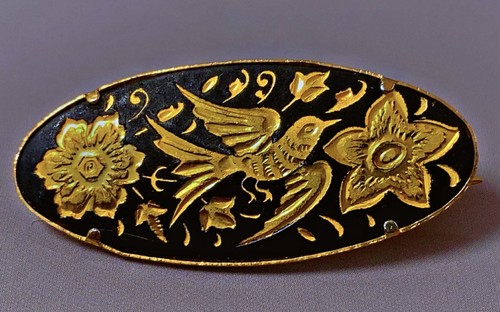 Vintage broche damascène - vintage,