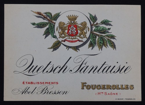 Ancienne etiquette quetsch - etiquette,