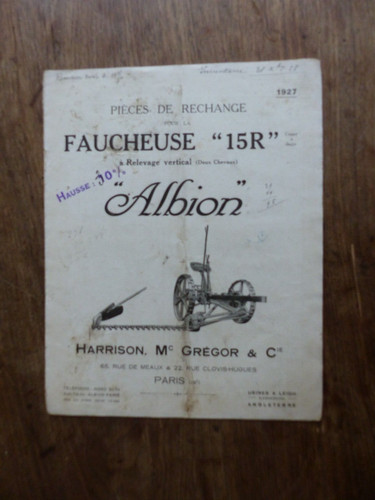 Prospectus catalogue agricole - prospectus,