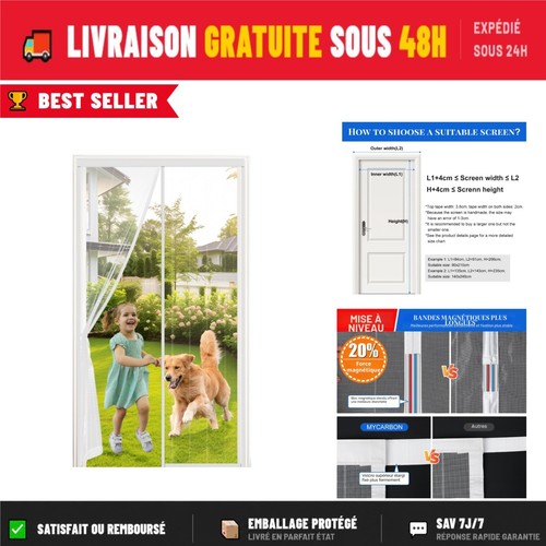 Mycarbon moustiquaire porte - moustiquaire,