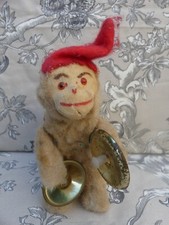 Jouet ancien SINGE  à cymbales mécanique Vintage 1950 se remonte bien bouge