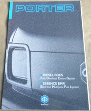 1996 PIAGGIO PORTER Catalogue Brochure Foldout Prospekt Dépliant Document French
