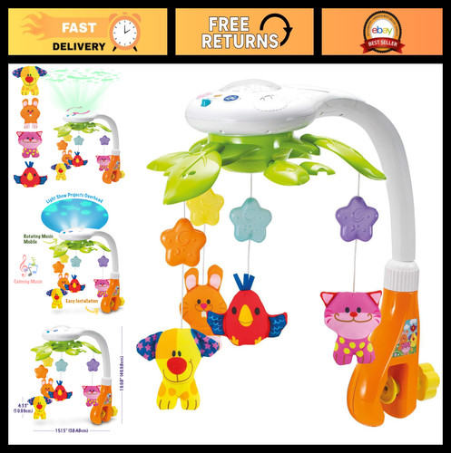 Musical baby crib mobile - mobile, with