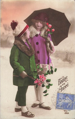 Bonne annee enfants bonnet - cp,