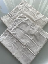 2 TAIES D'OREILLER ANCIENNES, COTON BLANC, JOURS VÉNITIENS/7412V1