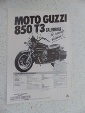 prospectus catalogue : MOTO GUZZI  850 T3 california & 850 T4