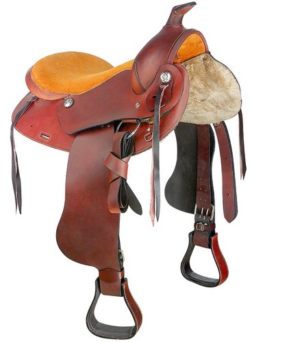 Selle western cuir - en, lisse
