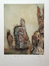 Bernard LOUEDIN - Calle Nova. 1995. Gravure originale signée et numérotée.