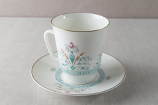 Ancienne tasse et sous tasse en porcelaine russe, Saint Petersbourg, Lomonosov