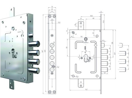 Serrure pour portes - serrure,