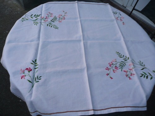 Nappe ancienne vintage lin - ancienne,