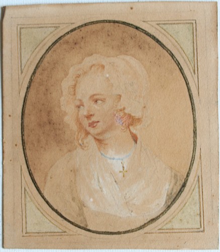 Miniature circa 1800 portrait - 1800, "portrait