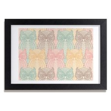 Tulup Photo Le salon 30x20cm Cadre MDF Décor Hiboux